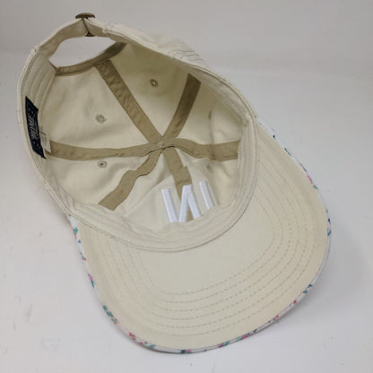 Home Free Womens IN Indiana Slideback Hat Cap Cream OSFM Embroidered Logo