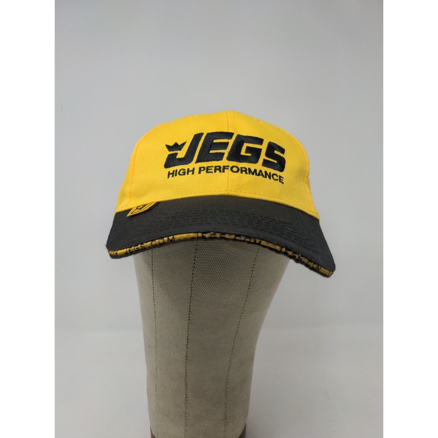 Jegs Headware High Performance  Strapback Hat Yellow & Black Embroidered Logo