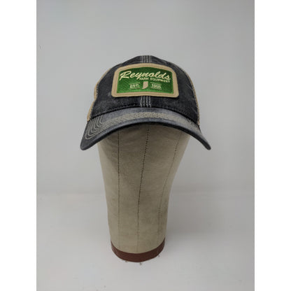 Reynolds Farm Equipment Snapback Mesh Back Hat Gray & Tan Embroidered Logo