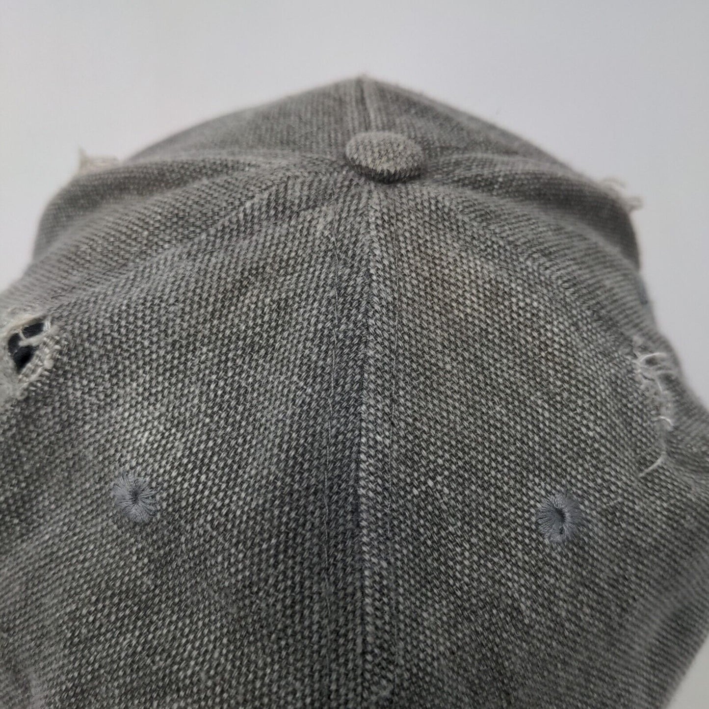 Unbranded Men's Snapback Hat Gray Adjustable Blank Distressed Accents