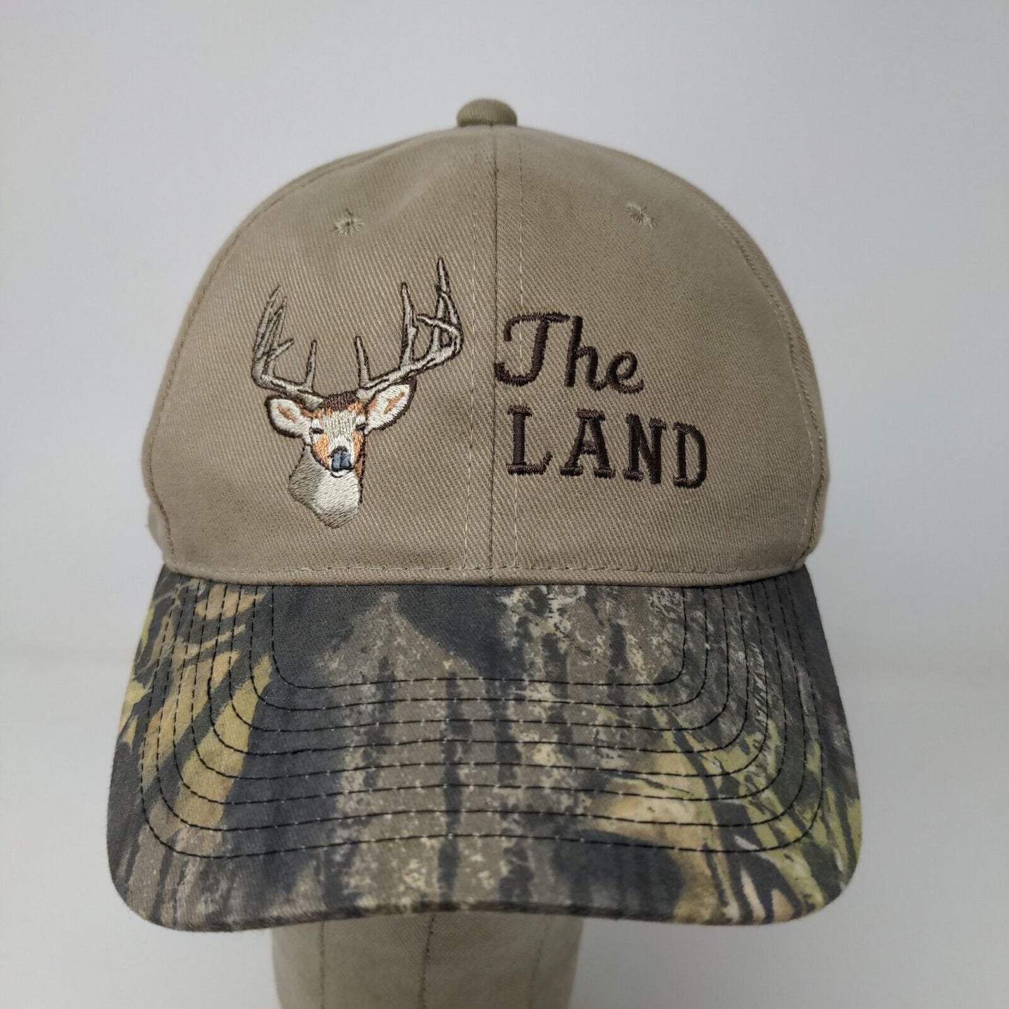 OC Men's Camo Hat Brown Green OSFM The Land Deer Embroidered Logo