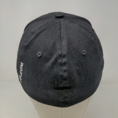 Volcom Men's Fitted Hat Black Size L/XL Embroidered Logo Cotton Blend
