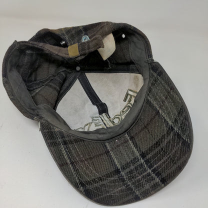 FedEx Mens Slideback Hat Brown Plaid OSFA One Size Embroidered Logo