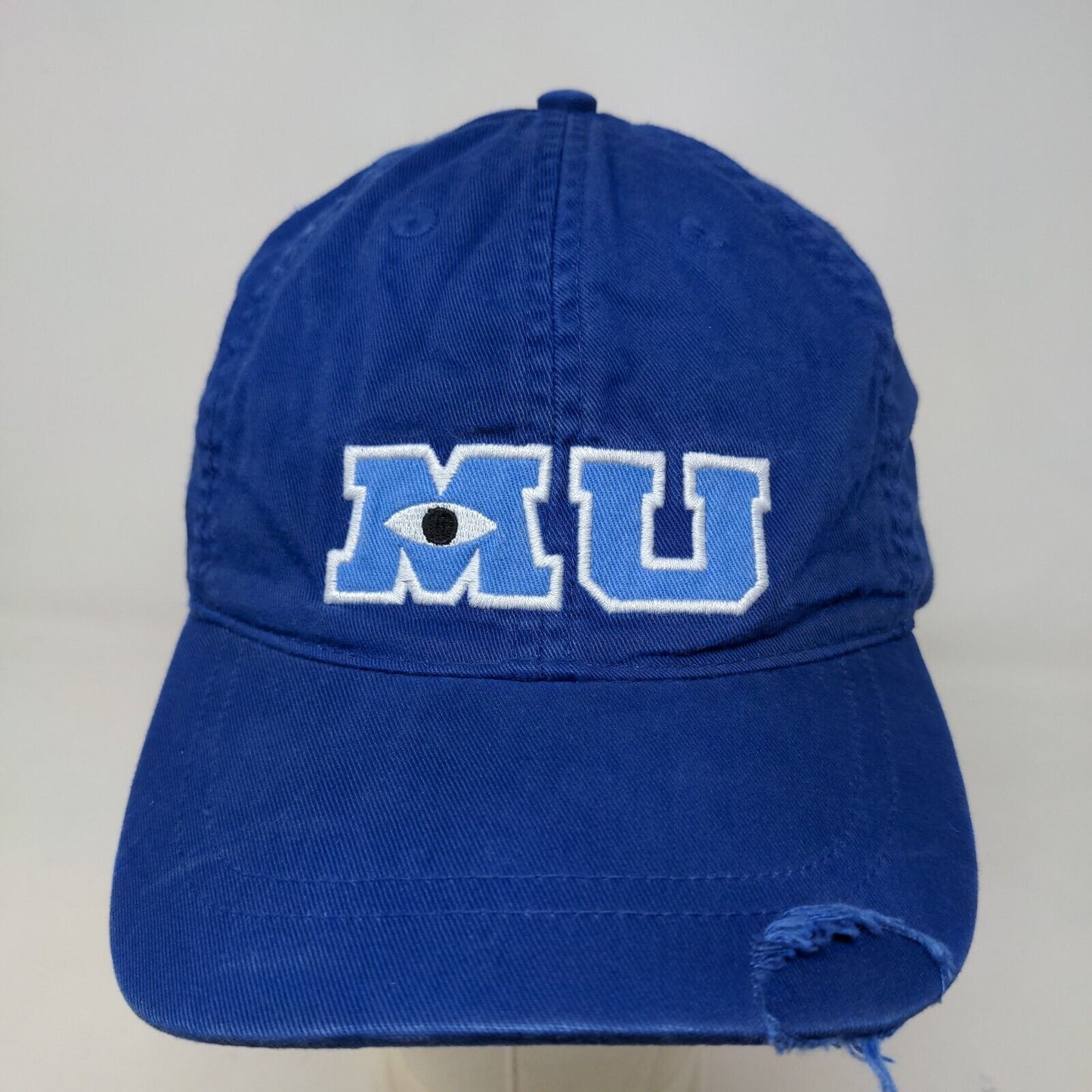 Disney Parks Men's Strapback Hat Blue Size 57-62CM Monsters University Logo