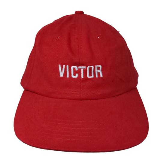 ATT Headwear Men's Slideback Hat Red Embroidered Victor Logo Bradford White