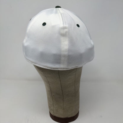 International Harvester IH Mens Fitted Hat White Green Size L/XL Embroidered