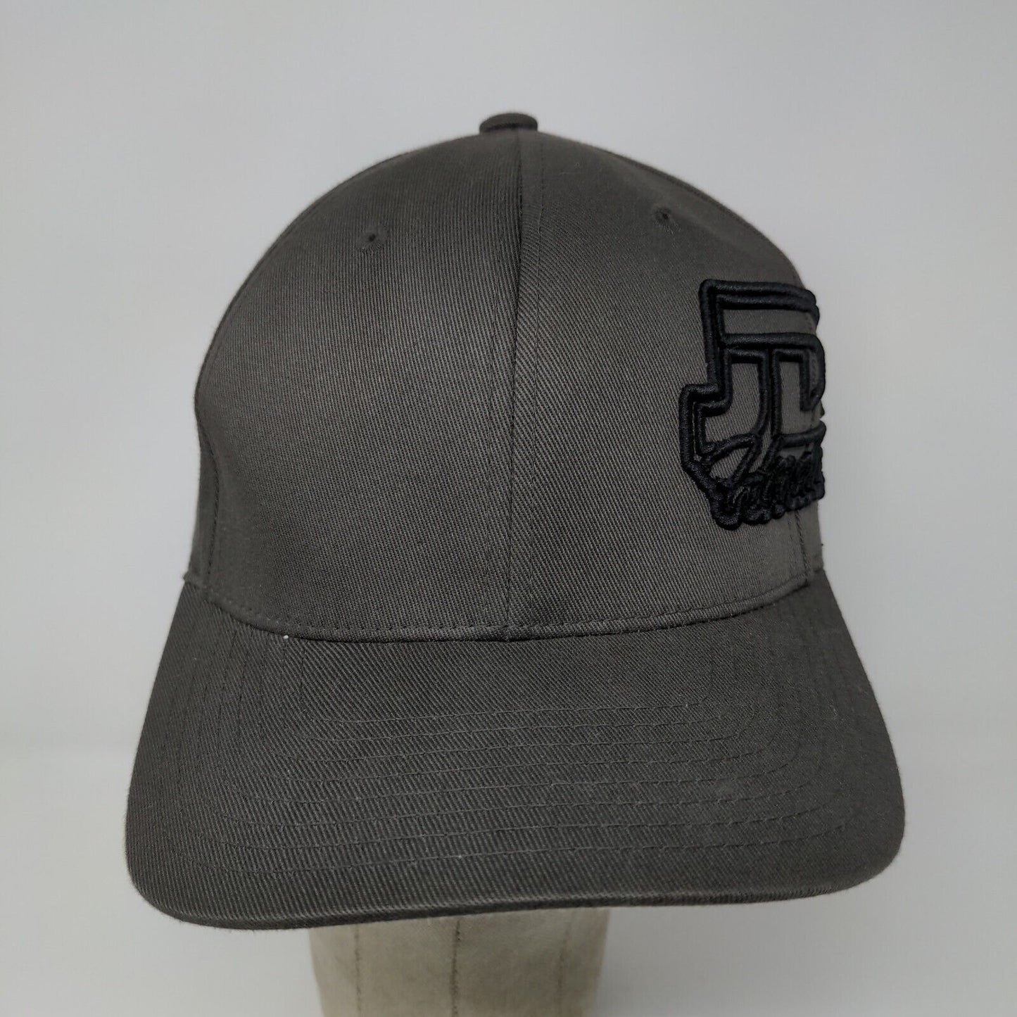FlexFit JDK Hardscapes Fitted Hat Gray Size L-XL Embroidered Logo