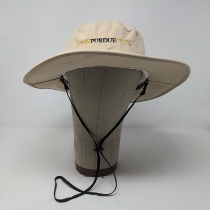 John Purdue Club Men's Boonie Hat Tan Size S/M Embroidered Logo