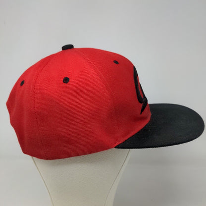 Golden Lion Men's Snapback Flat Bill Hat Red OSFA Embroidered California Logo