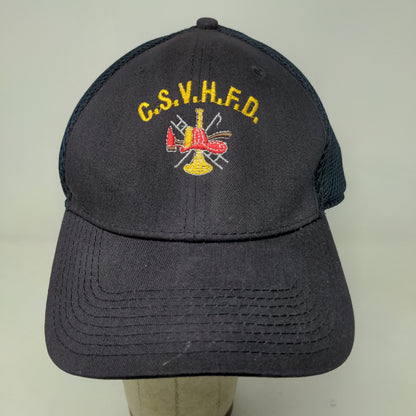 New Era Men's Fitted Hat Blue L/XL Mesh Back CSVH Fire Dept Embroidered Logo