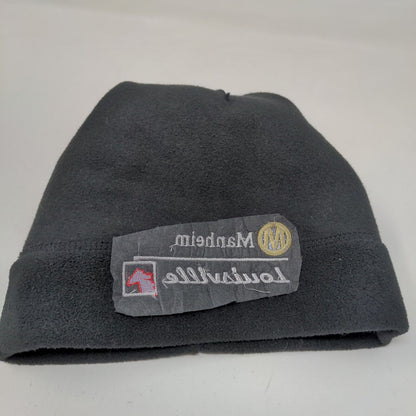Manheim Louisville Men's Knit Beanie Hat Black Fleece Embroidered Logo