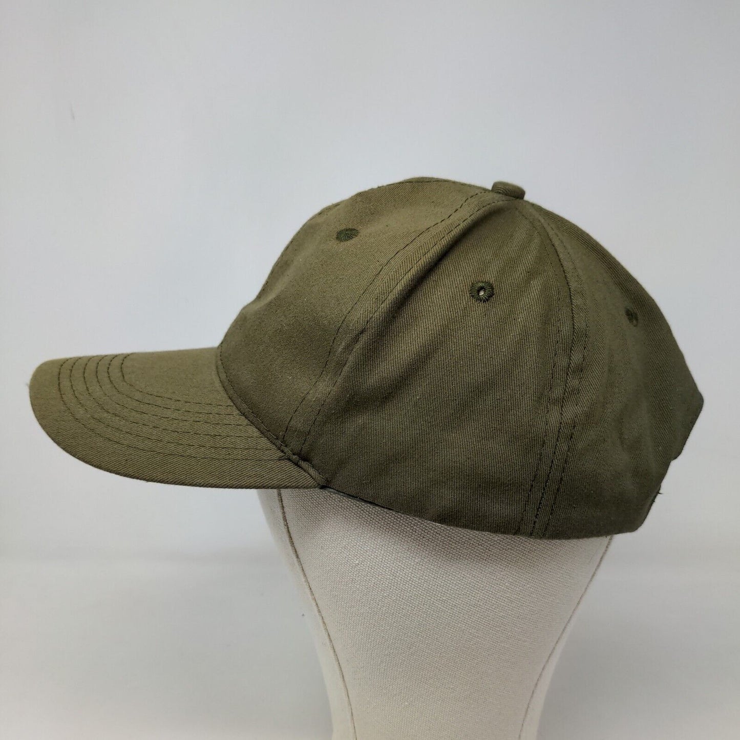 Unbranded Men's Strapback Hat Green Size 58CM Blank 100% Cotton