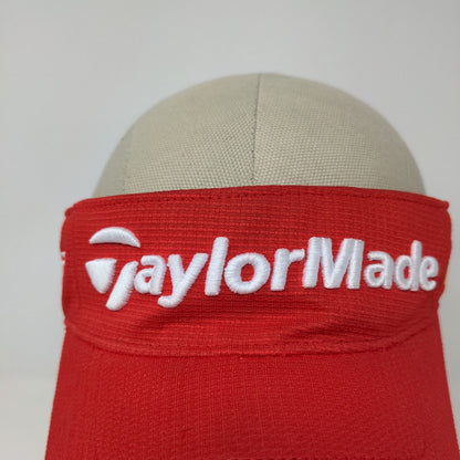 Taylor Made R9 Burner TMax Gear Sun Visor Hat Red OSFA Embroidered Logo Golf