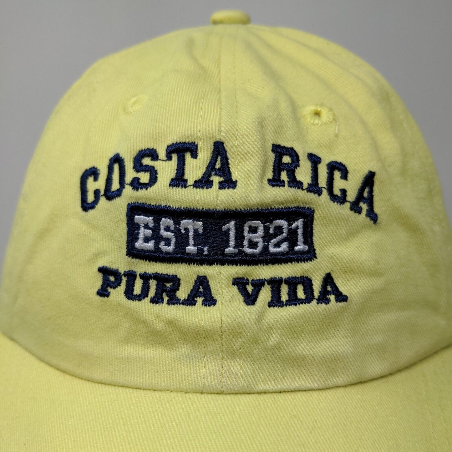 Old Dock Men's Strapback Hat Green Adjustable Embroidered Costa Rica Pura Vida