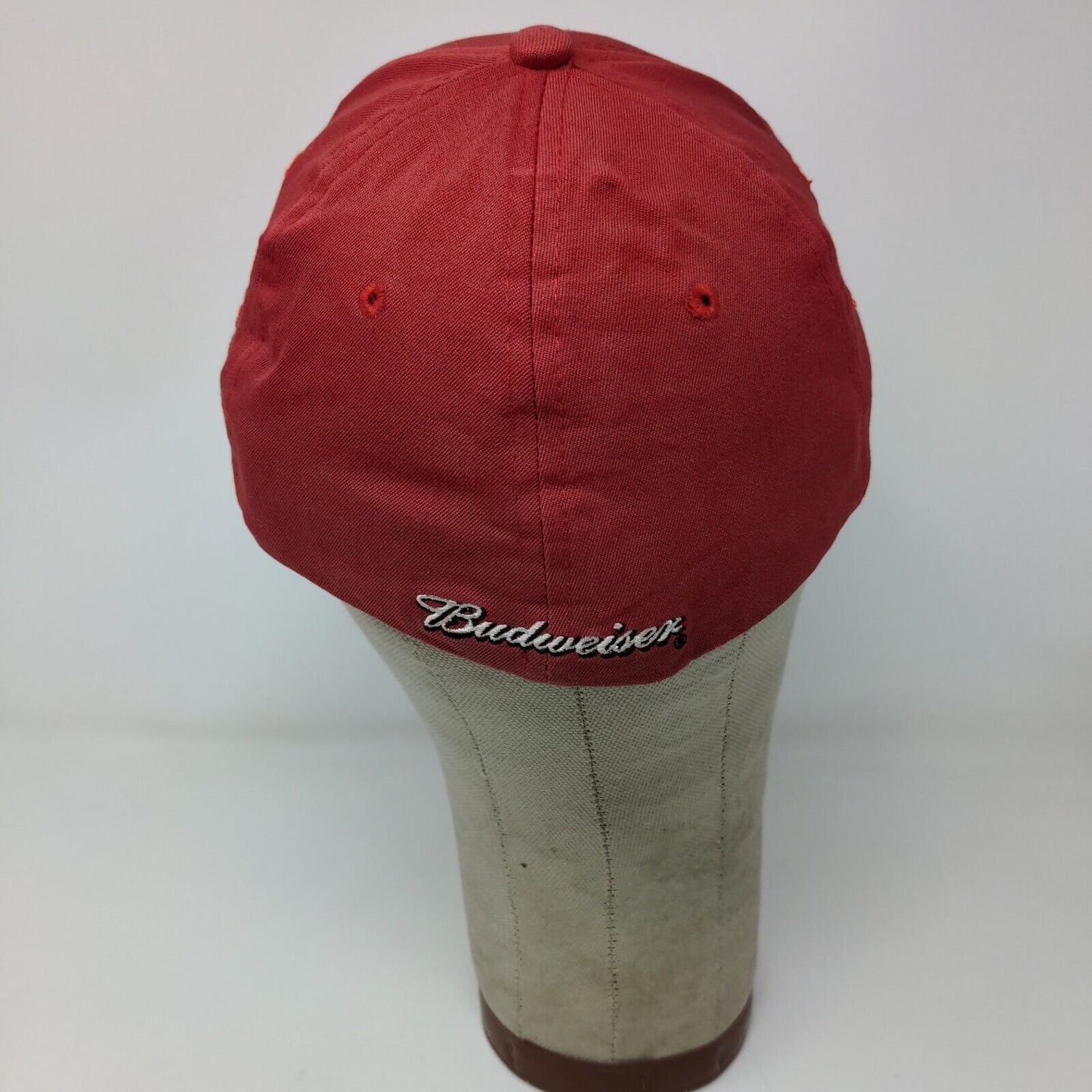 Chase Authentics Mens Budweiser Beer Hat Red OSFM Embroidered Logo