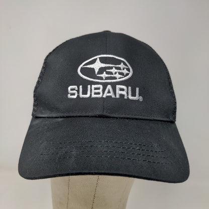 Subaru Men's Adventure Snapback Mesh Back Hat Black Adjustable Embroidered Logo