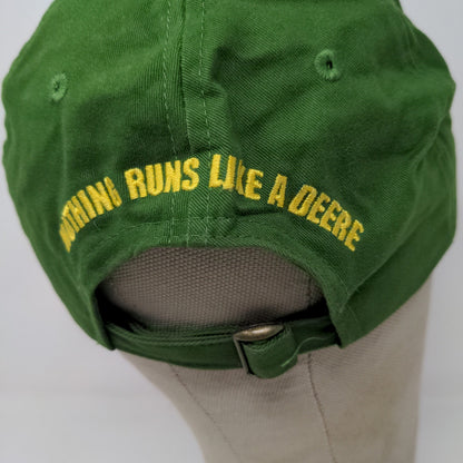 Cary Francis John Deere Slideback Hat Embroidered Logo Green OSFA