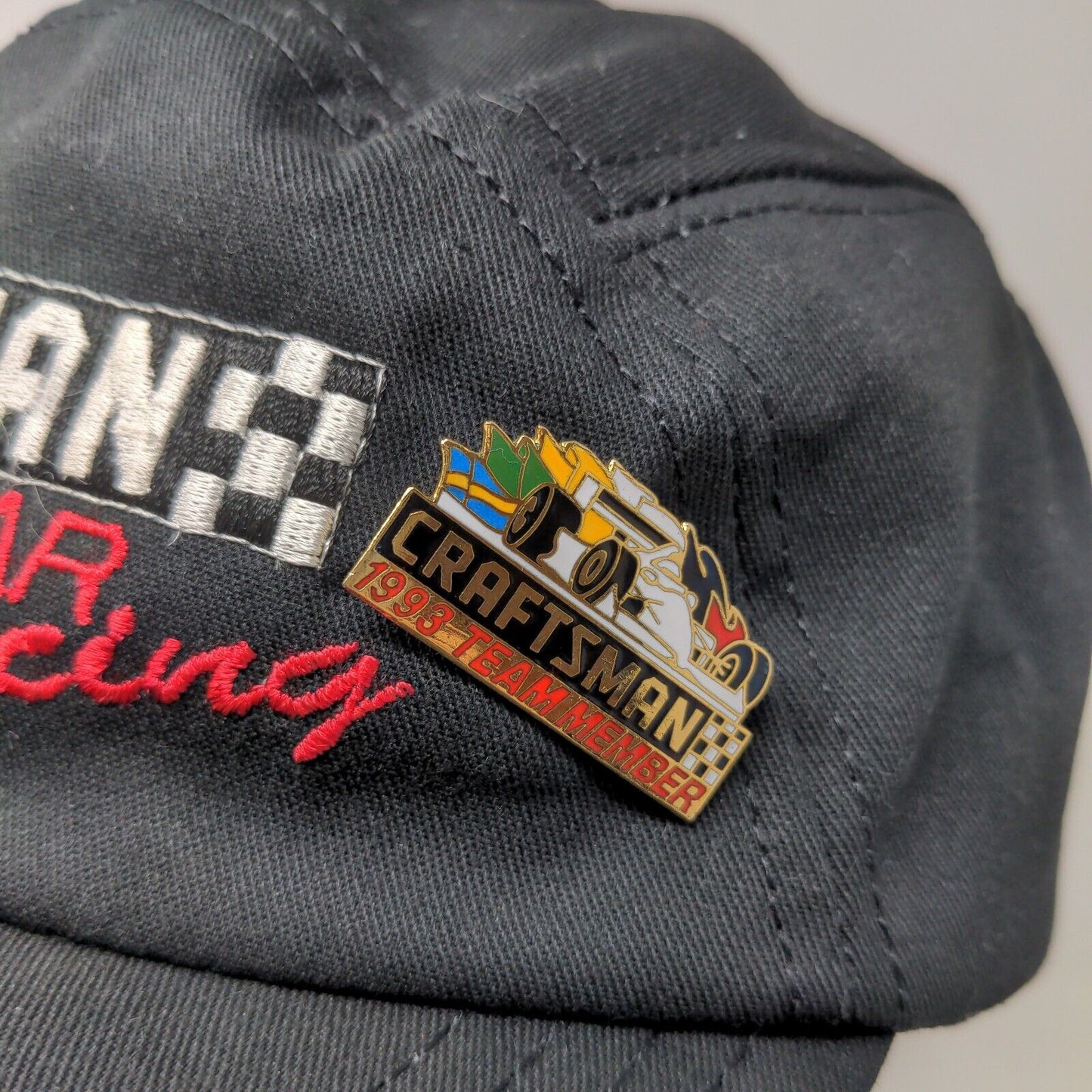 Craftsman Men's 1993 Indy Car Racing Hat Black OSFA Embroidered Logo Vintage