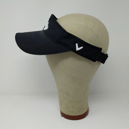 Callaway Golf Visor Black / White Letters Adjustable Embroidered Logo