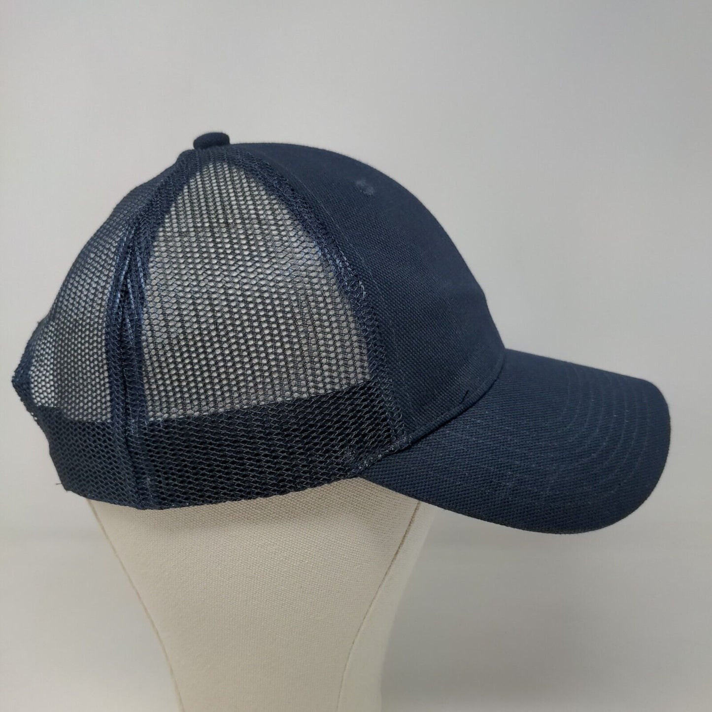 CornerStone Men's Snapback Mesh Back Hat Blue Adjustable Blank Cotton