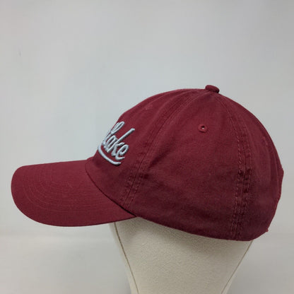 Unbranded Men's Strapback Hat Red Embroidered Spring Lake Logo Cotton