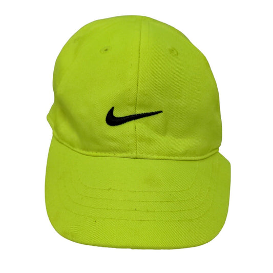 Nike Baby Strapback Hat Bright Green Size Infant Embroidered Swoosh Logo