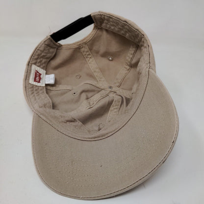 Levi's Men's Snapback Hat Tan Size OS Embroidered Logo 100% Cotton