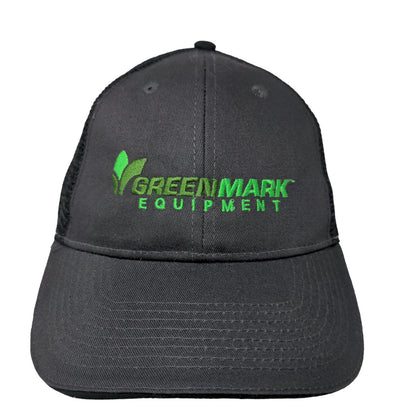 Green Mark Men's Strapback Mesh Back Hat Black Adjustable Embroidered Logo