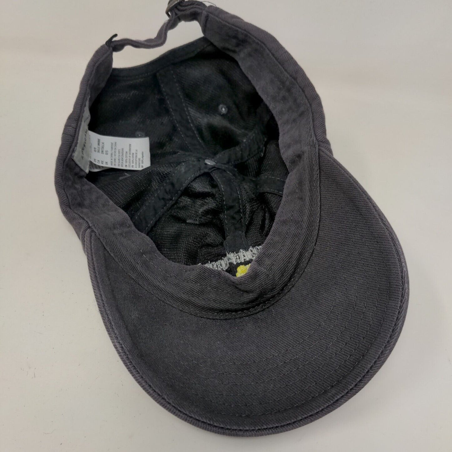 American Eagle Men's Slideback Hat Gray Size OS Embroidered Logo 100% Cotton