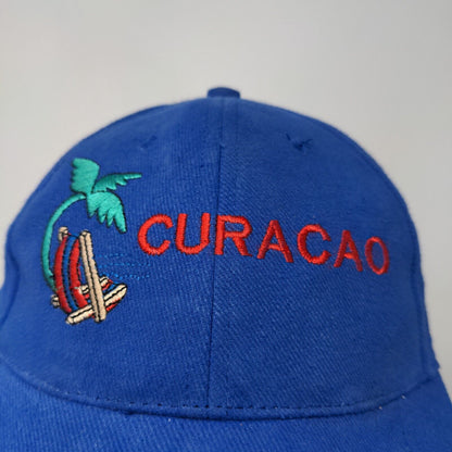 Curaco Men's Slideback Hat Blue Embroidered Logo Caribbean Beach