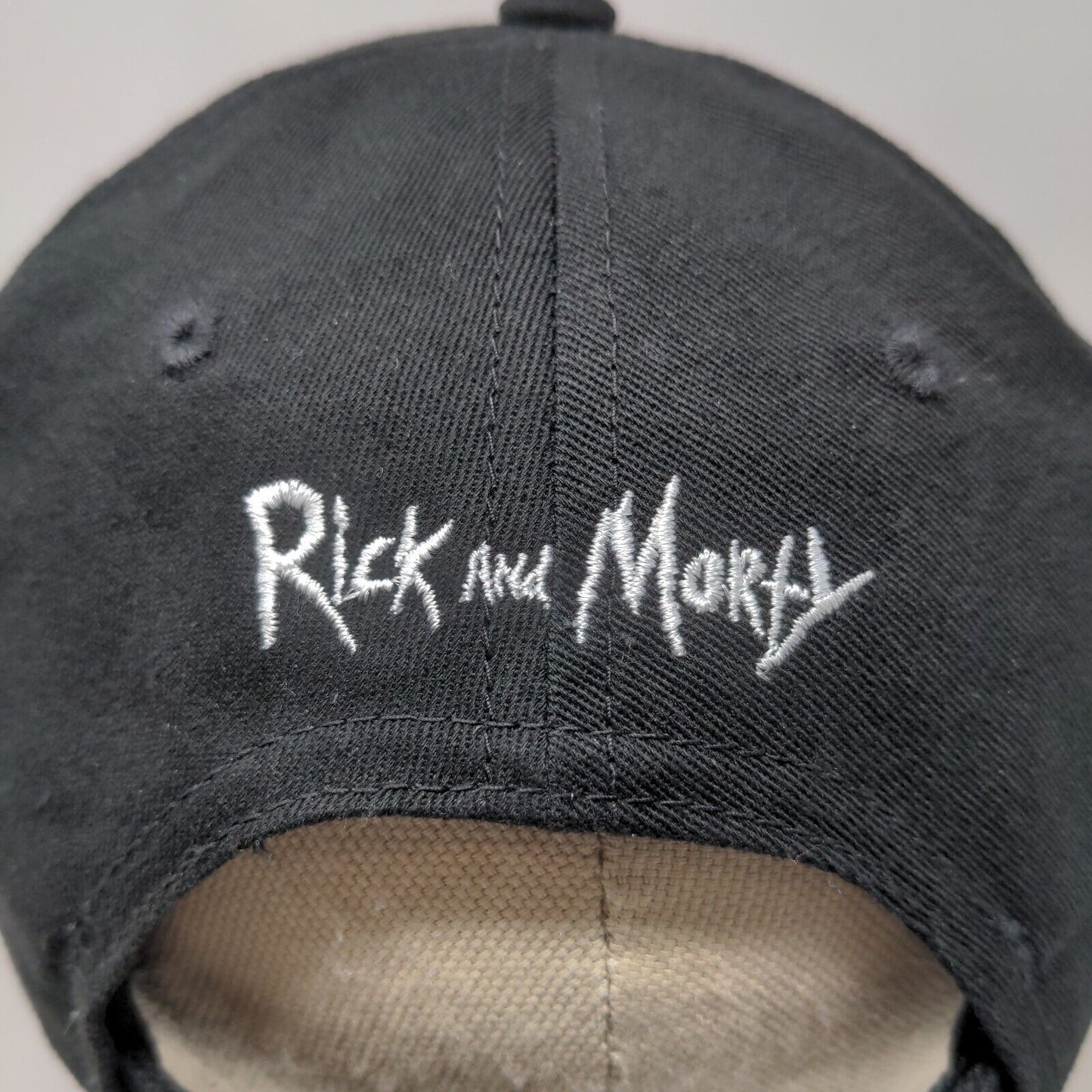 Rick & Morty Men's Adult Swim Slideback Hat Cap Black Embroidered Logo 2021