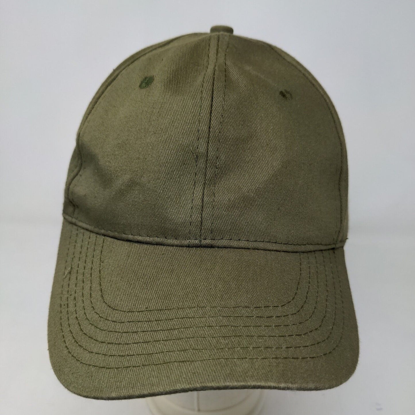 Unbranded Men's Strapback Hat Green Size 58CM Blank 100% Cotton