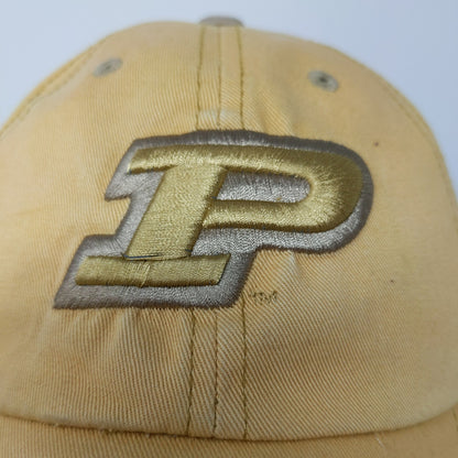 Captivating Headgear Purdue Boilermakers Embroidered Slideback Hat Tan