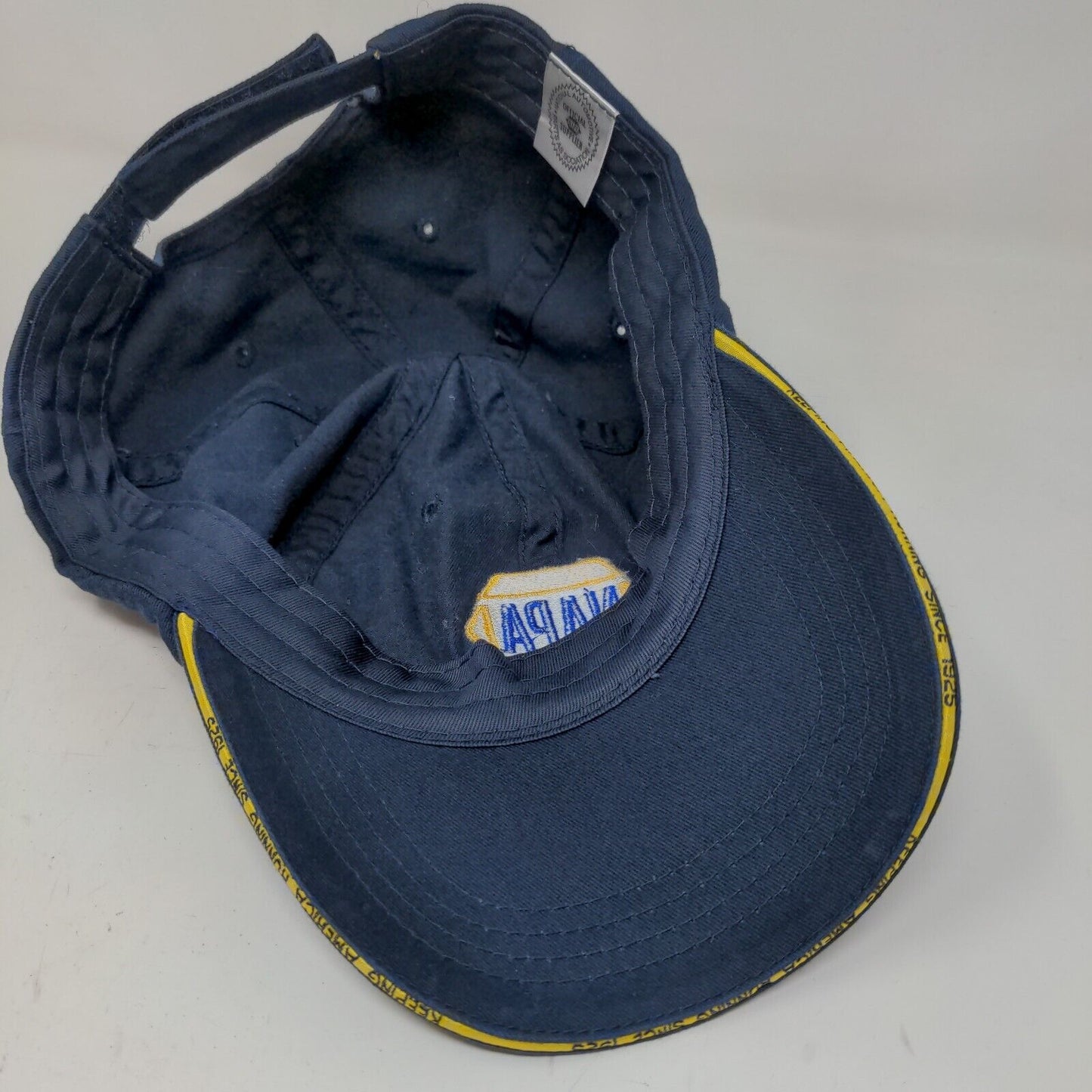 NAPA Auto Parts Men's Strapback Hat Blue Size OSFM Embroidered Logo Cotton