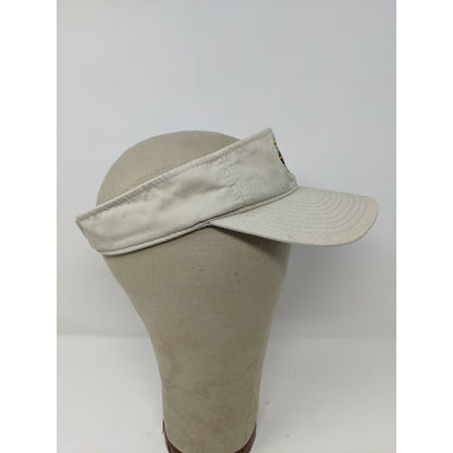 Brickyard Crossing Golf Visor Strapback White/Beige OSFM Embroidered Logo