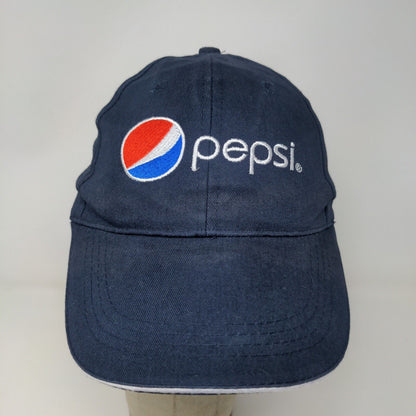 SodaGear Mens Strapback Pepsi Hat Blue Adjustable Embroidered Logo Patriotic