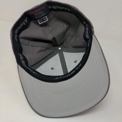 Yupoong Flexfit Men's Fitted Hat Gray Size S-M Blank Cotton Spandex Blend