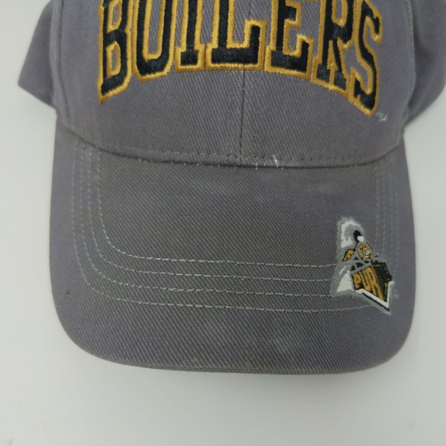 Captivating Headgear Silver Series Purdue Boilermakers Strapback Hat Embroidered