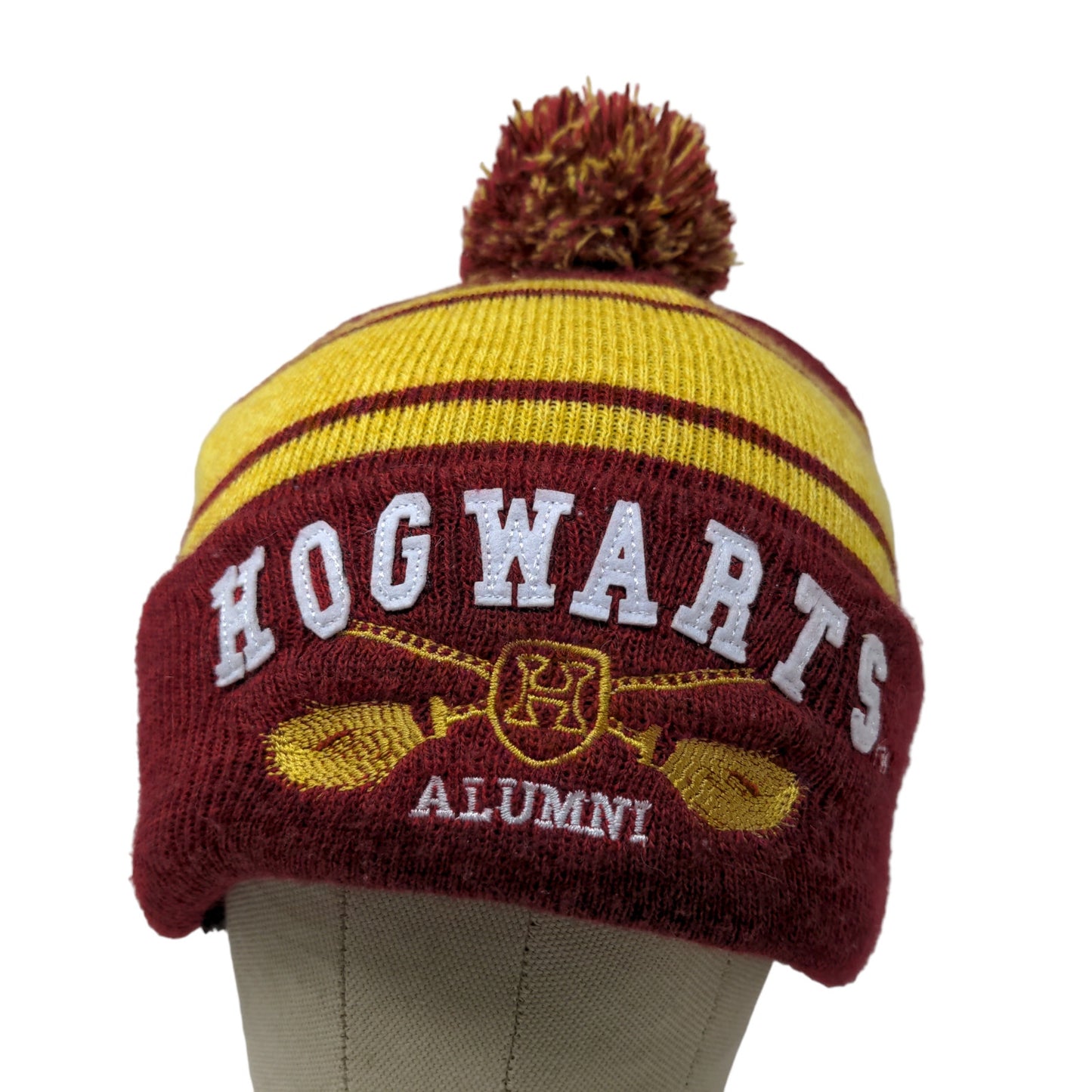 Harry Potter Boys Hogwarts Alumni Beanie Hat Red Yellow OSFM 14+ Fleece Lined