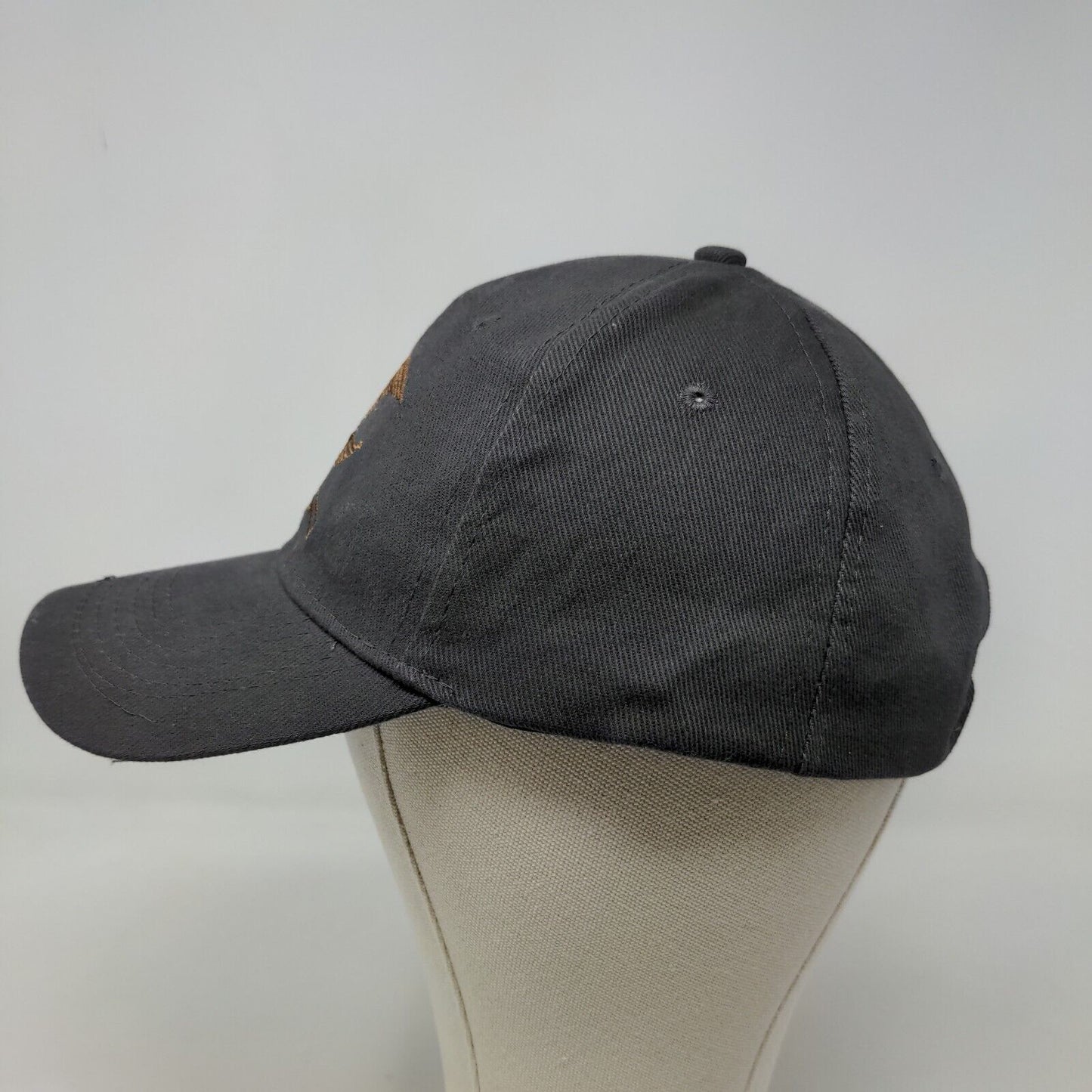 NRA National Rifle Association Men's Strapback Hat Gray OSFM 100% Cotton Logo