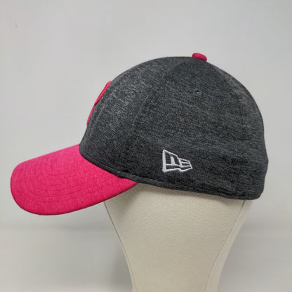 New Era 39Thirty Women's Fitted Hat Gray Pink S/M Embroidered Phillies Logo