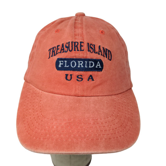 Sunkiss Men's Treasure Island Florida Hat Cap Orange Slideback Embroidered Logo