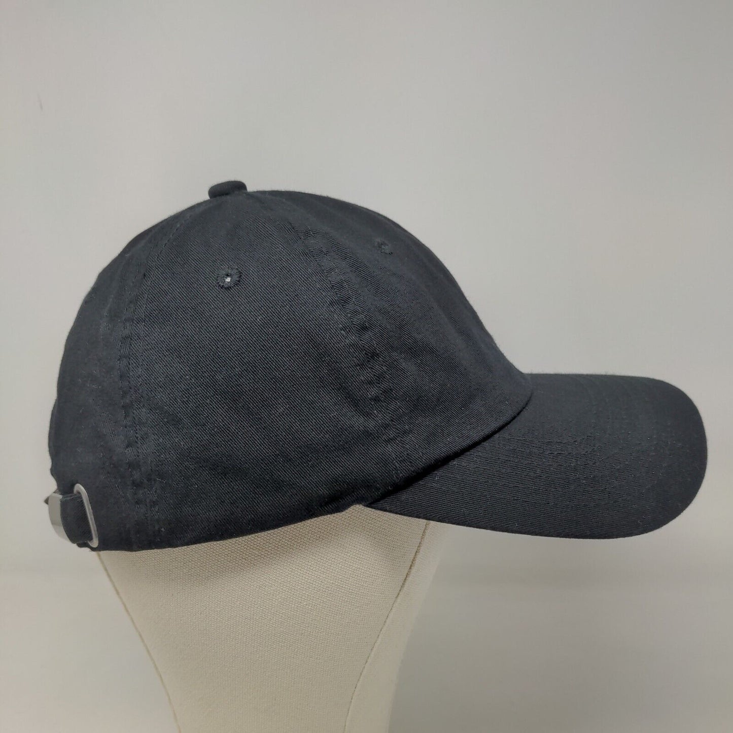 Unbranded Men's Slideback Hat Black Adjustable Blank Vent Holes