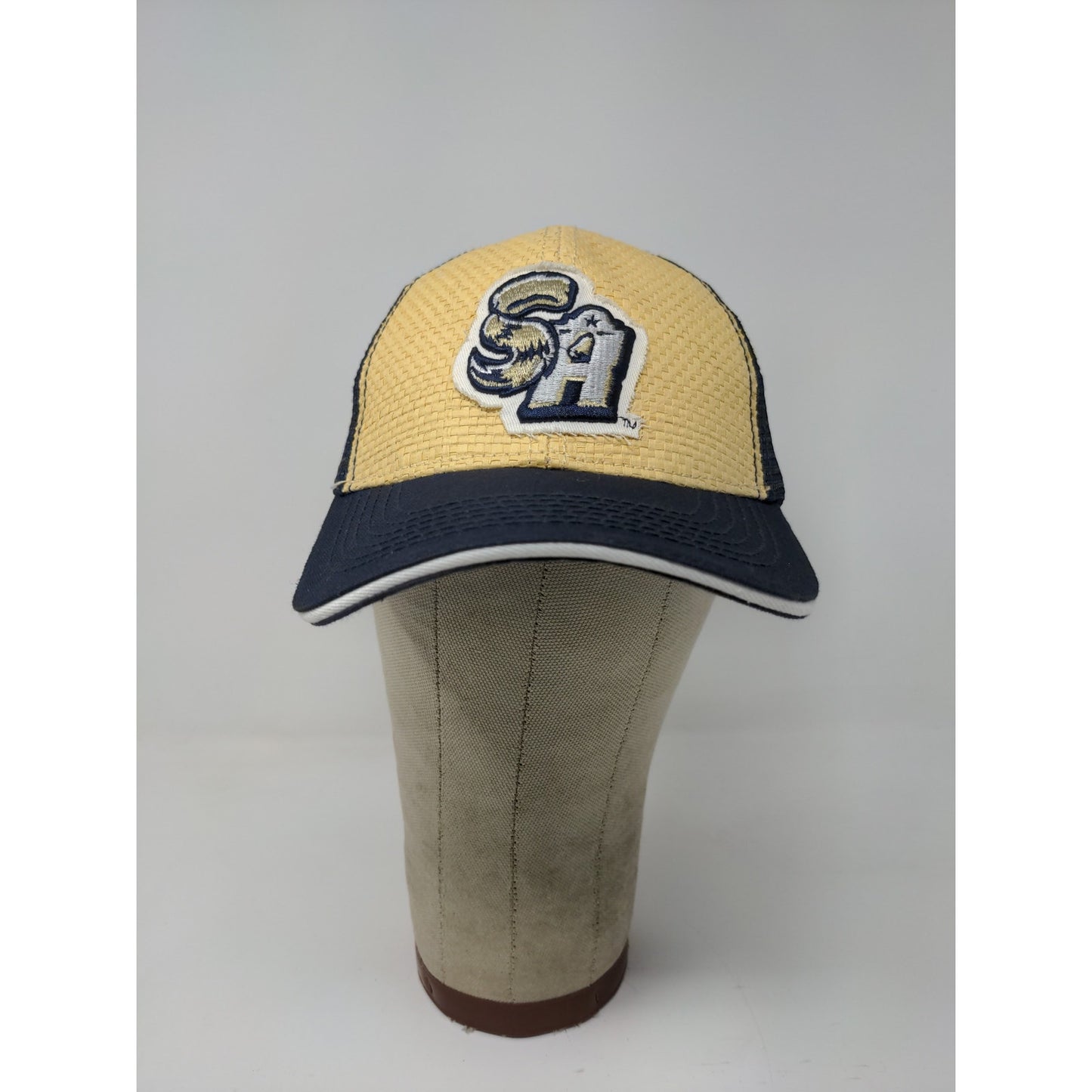 Dodge Ram SA Strapback Meshback Hat Embroidered Logo Blue Yellow