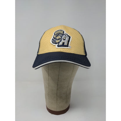 Dodge Ram SA Strapback Meshback Hat Embroidered Logo Blue Yellow