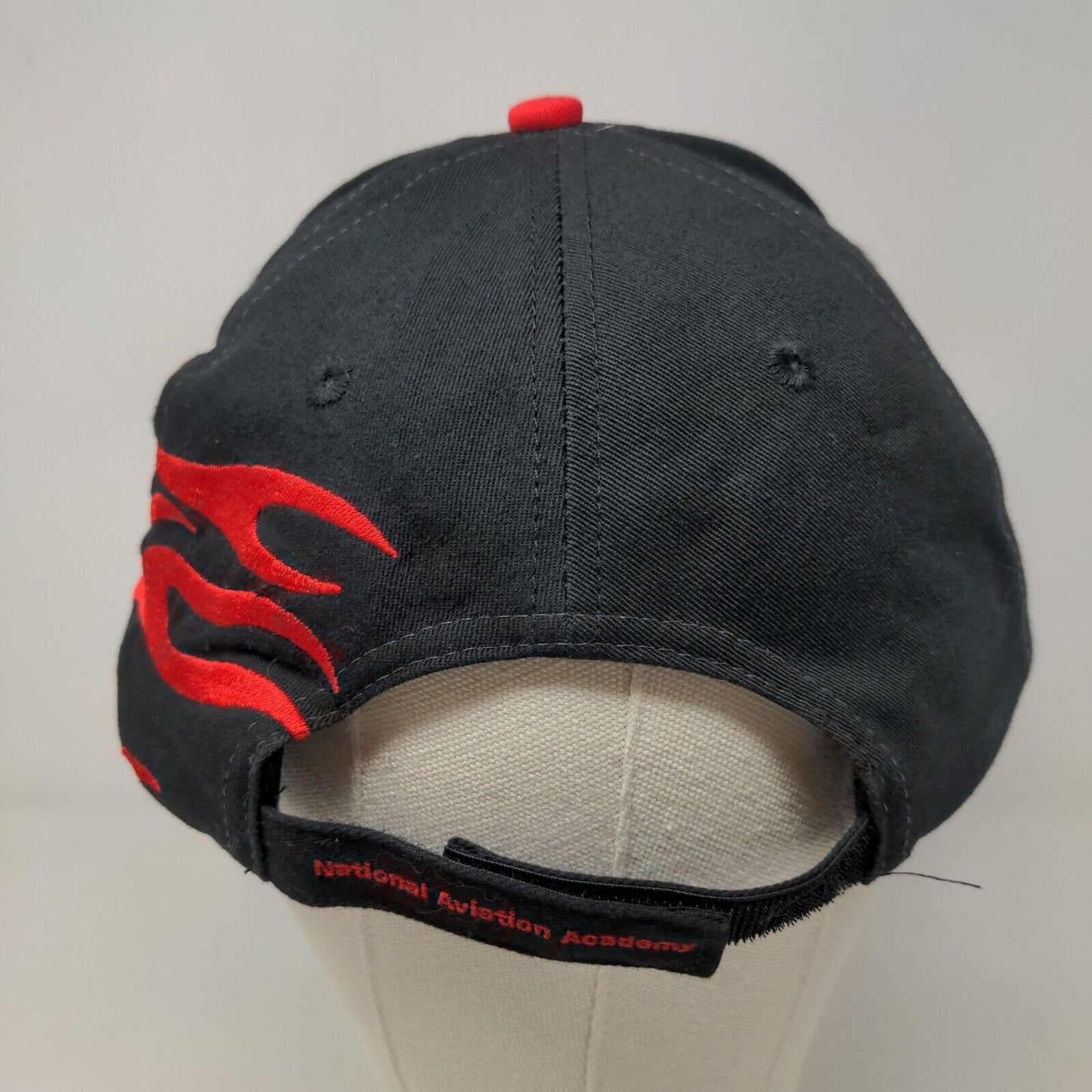 Legend Men's Strapback Hat NAA Aviation Association Black Adjustable Flames