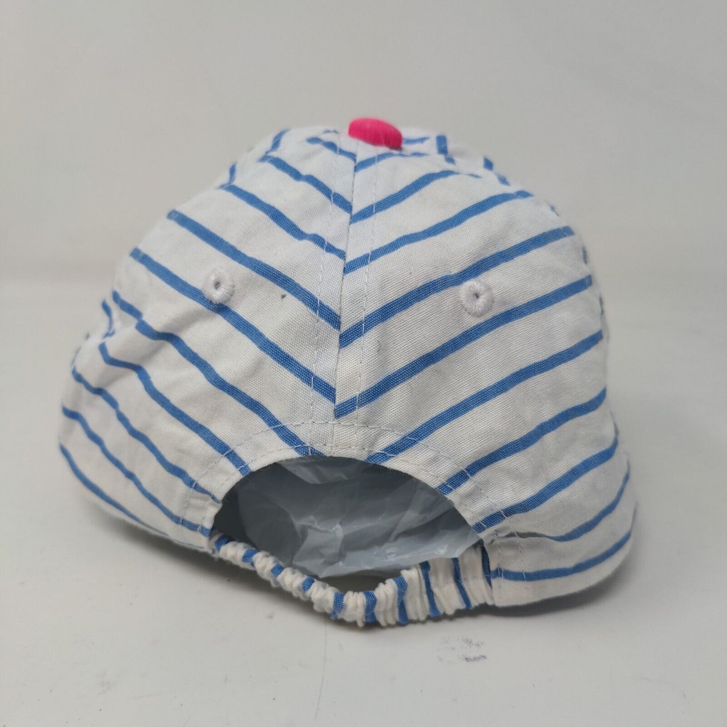 Unbranded Boy's Stretchy Hat Blue White Striped 100% Cotton Rainbow