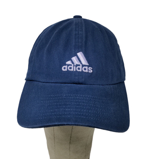 Adidas Men's Slideback Hat Blue White Embroidered Logo 100% Cotton