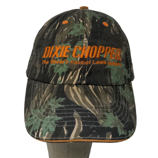 Dixie Chopper Strapback Lawn Mower Camo Hat Green OSFA Embroidered Logo