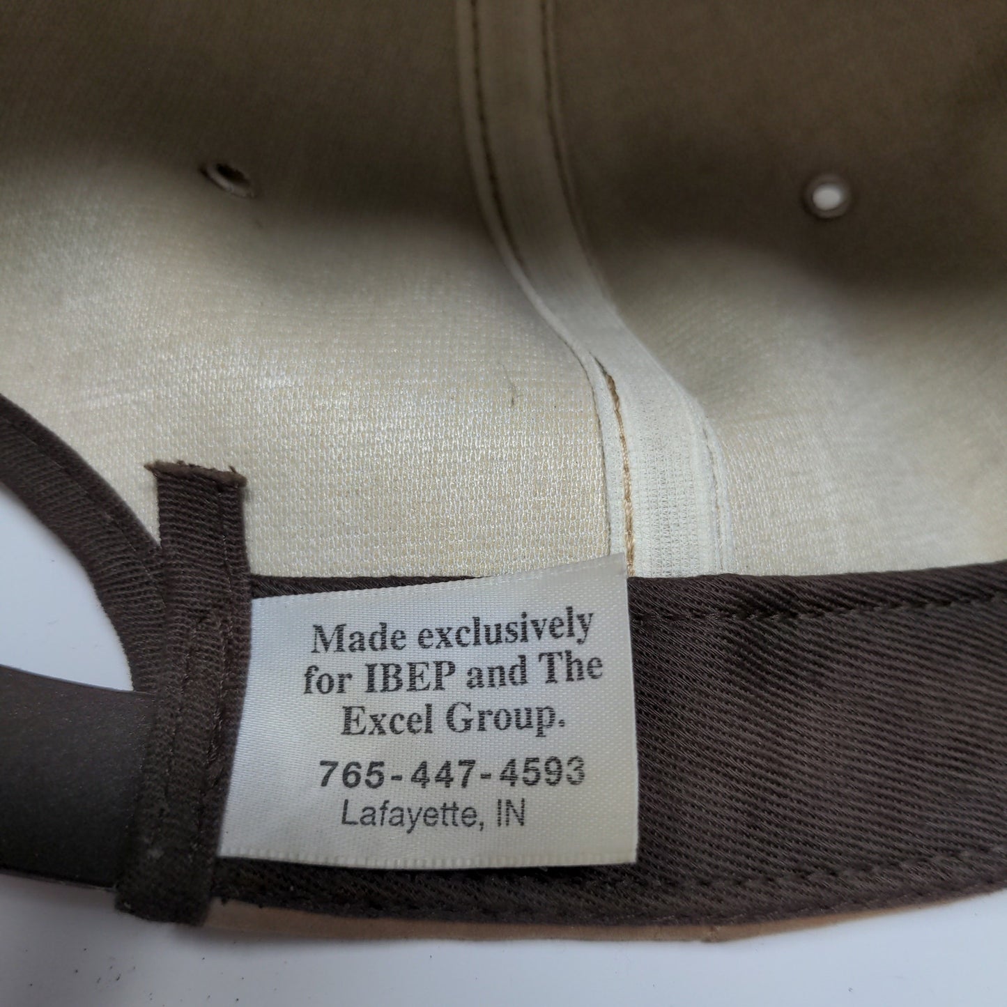 Vintage IBEP Indiana Beef Evaluation Program Snapback Trucker Hat Tan Brown
